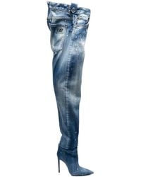 DSquared² - X Bettter Heeled Denim Boots - Lyst