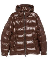 Herno - Glossy Short Puffer Jacket With Hood - Lyst