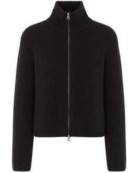 Lisa Yang - Dark Oak Sadie Zip Cardigan - Lyst
