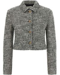 Versace - Boucl Wool Blend Blouson Jacket - Lyst