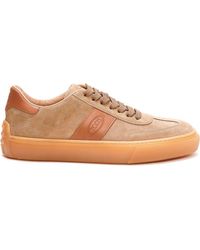 Tod's - Suede Sneakers With Logo - Lyst