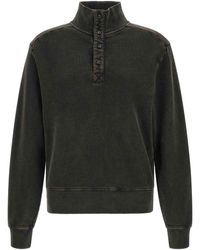 Entire studios - Buttoned Turtleneck Sweatshirt - Lyst