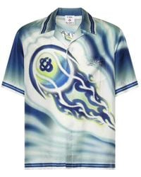CASABLANCA - The Art Of The Serve Silk Shirt - Lyst