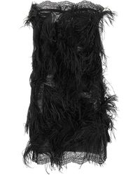 The Attico - Lace And Feather Dress - Lyst