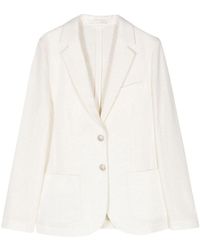 Circolo 1901 - Linen And Cotton Blend Single-breasted Jacket - Lyst
