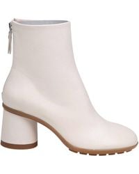 Agl Attilio Giusti Leombruni - Curvy Leather Trunchet Gesso Color - Lyst
