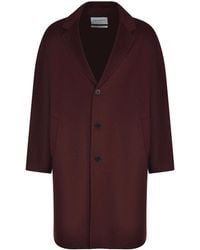 Amaranto - Burgundy Coat Made From A Wool Blend - Lyst