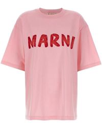 Marni - Logo Print T-Shirt - Lyst