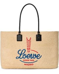 Loewe - 'Verano' Extra Large Raffia Tote - Lyst