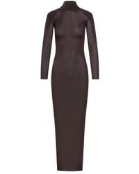 Self-Portrait - Viscose Knit Maxi Dress - Lyst