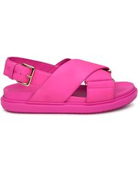 Marni - Fussbet Leather Sandals - Lyst