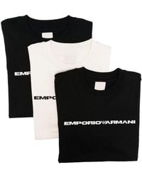 Emporio Armani - Logo T-Shirt -3 Pack - Lyst