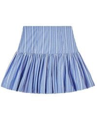Ganni - Organic Cotton Mini Skirt - Lyst