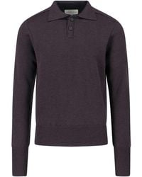 Studio Nicholson - Merino Wool Polo Shirt - Lyst