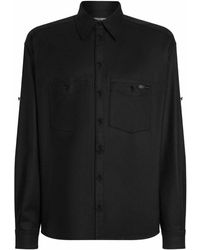 Dolce & Gabbana - Oversized Flannel Shirt - Lyst