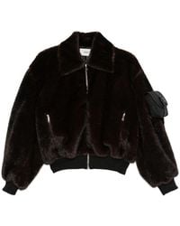 Coperni - Faux Fur Bomber Jacket With Zip - Lyst