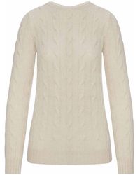 Polo Ralph Lauren - Crew Neck Cashmere Cable Knit Sweater - Lyst