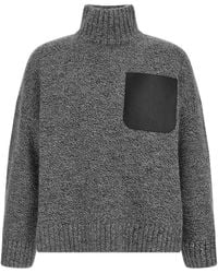 JW Anderson - Leather Patch Pocket Sweater - Lyst