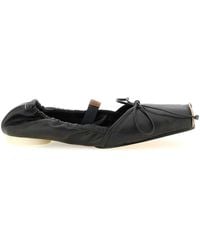 MM6 by Maison Margiela - Square Toe Ballet Flats - Lyst