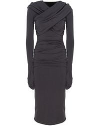 ANDAMANE - Fitted Dress With Hood - Lyst