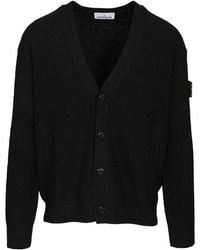 Stone Island - V-Neck Cardigan - Lyst