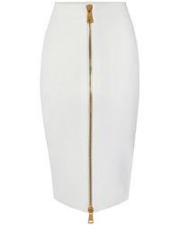 Elisabetta Franchi - Zipped Midi Skirt - Lyst
