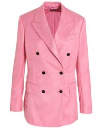 Tom Ford - Double Breasted Blazer Jacket - Lyst