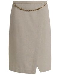 Alberta Ferretti - Tweed Wrap Skirt - Lyst