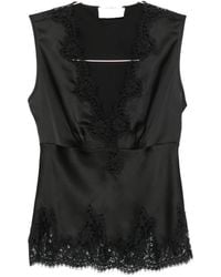 ERMANNO FIRENZE - Lace Detail Tank Top - Lyst