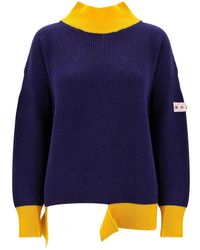 Marni - Ribbed Virgin Wool And Cotton Sweater - Lyst