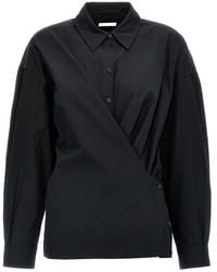 Lemaire - Straight Collar Twisted Shirt - Lyst