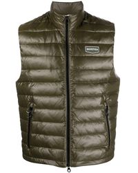 Duvetica - Filucca High Neck Padded Down Gilet With Logo - Lyst