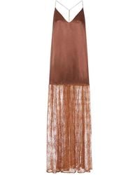 THE NINA STUDIO - Silk Dress With Lace Insert - Lyst