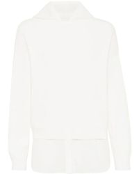 Brunello Cucinelli - Faux Layered Sweatshirt With Monili - Lyst