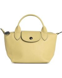 Longchamp - Pistachio Leather Bag With Handle - Lyst