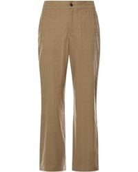 Burberry - Check Cotton Trousers - Lyst