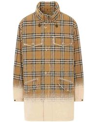Burberry - Tropical Gabardine Parka With Gradient Check - Lyst