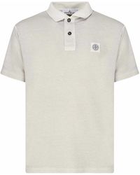 Stone Island - Logo Patch Short Sleeved Polo Shirt - Lyst