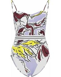 Tory Burch - One Piece Swimsuit With Print - Lyst