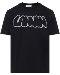Lanvin - Embroidered Logo T-Shirt - Lyst