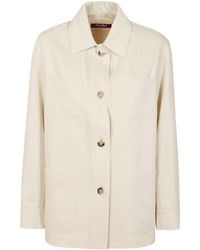 Max Mara - Linen Cotton Shirt Jacket - Lyst