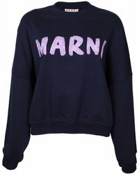 Marni - Organic Cotton Sweatshirt With Logo - Lyst