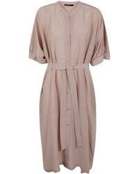Seventy - Mixed Silk Sand Wash Dress - Lyst