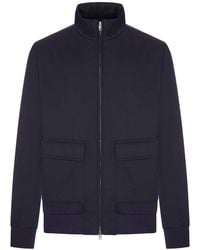 Herno - Wool-Blend Zip-Up Bomber Jacket - Lyst