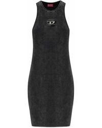DIESEL - Cotton Mini Dress - Lyst