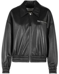 Jil Sander - Leather Bomber Jacket - Lyst