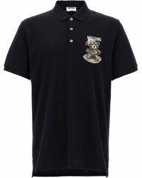 Moschino - Piqué Cotton Polo Shirt - Lyst