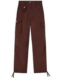 Ganni - Stretch Cotton Pocket Cargo Pants - Lyst
