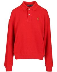 Polo Ralph Lauren - Long-Sleeved Cotton Polo - Lyst