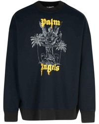 Palm Angels - 'palms Pencil' Cotton Sweatshirt - Lyst